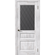 Дверь межкомнатная Дубрава Сибирь Симфония ПИАНО 2 Ель альпийская, стекло графит